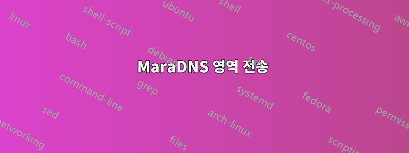 MaraDNS 영역 전송