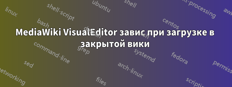 MediaWiki VisualEditor завис при загрузке в закрытой вики