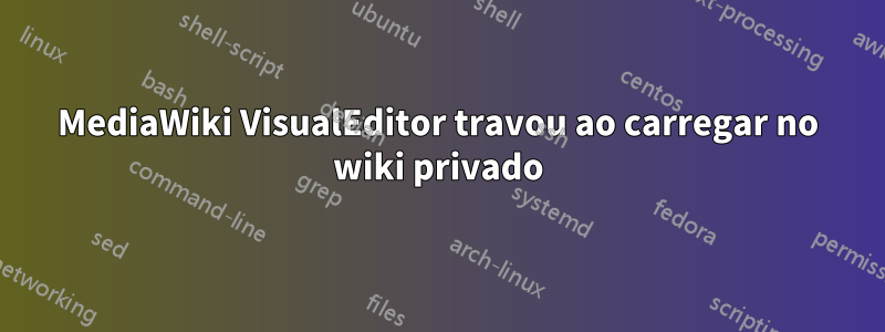 MediaWiki VisualEditor travou ao carregar no wiki privado