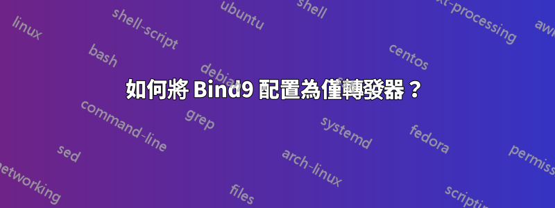 如何將 Bind9 配置為僅轉發器？