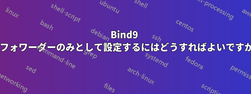 Bind9 をフォワーダーのみとして設定するにはどうすればよいですか?