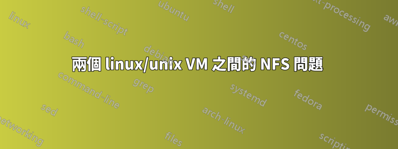 兩個 linux/unix VM 之間的 NFS 問題