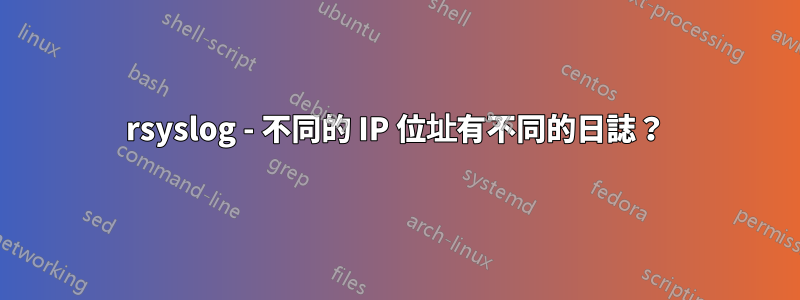 rsyslog - 不同的 IP 位址有不同的日誌？