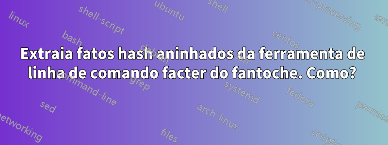 Extraia fatos hash aninhados da ferramenta de linha de comando facter do fantoche. Como?