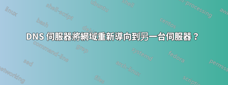 DNS 伺服器將網域重新導向到另一台伺服器？