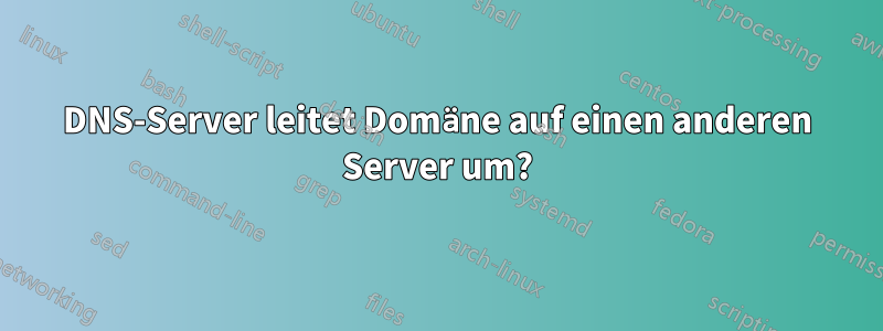 DNS-Server leitet Domäne auf einen anderen Server um?