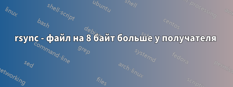 rsync - файл на 8 байт больше у получателя