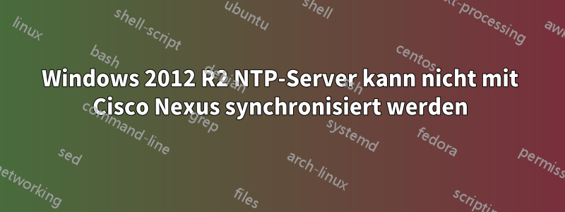 Windows 2012 R2 NTP-Server kann nicht mit Cisco Nexus synchronisiert werden