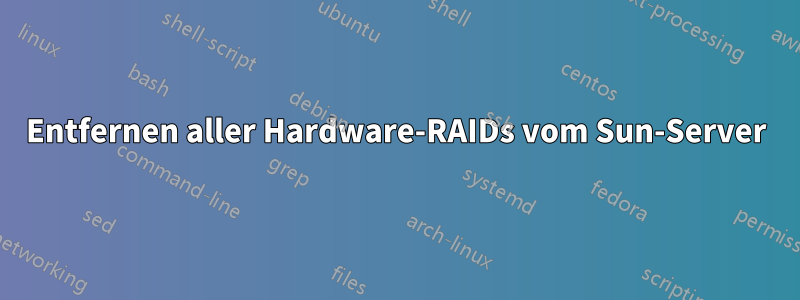 Entfernen aller Hardware-RAIDs vom Sun-Server