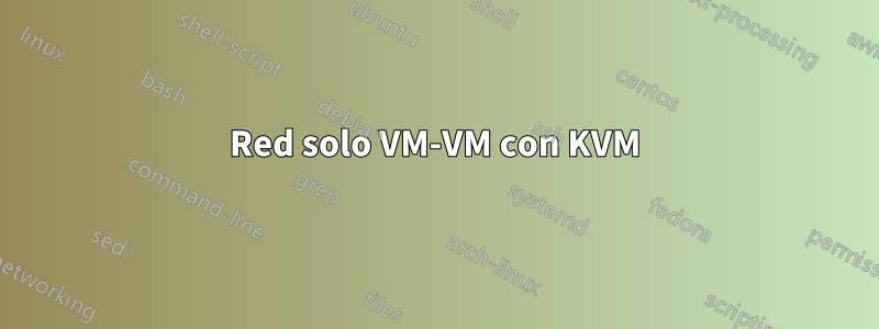 Red solo VM-VM con KVM