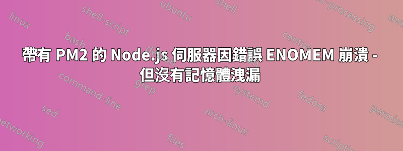 帶有 PM2 的 Node.js 伺服器因錯誤 ENOMEM 崩潰 - 但沒有記憶體洩漏