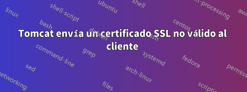 Tomcat envía un certificado SSL no válido al cliente