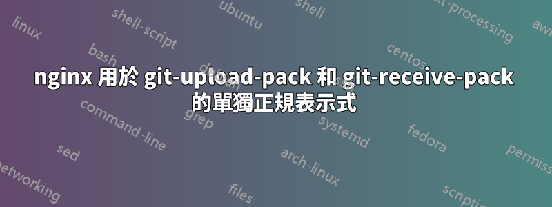 nginx 用於 git-upload-pack 和 git-receive-pack 的單獨正規表示式