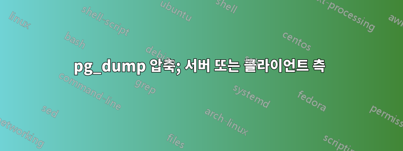 pg_dump 압축; 서버 또는 클라이언트 측