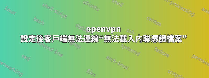 openvpn 設定後客戶端無法連線“無法載入內聯憑證檔案”