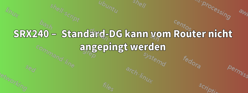 SRX240 – Standard-DG kann vom Router nicht angepingt werden