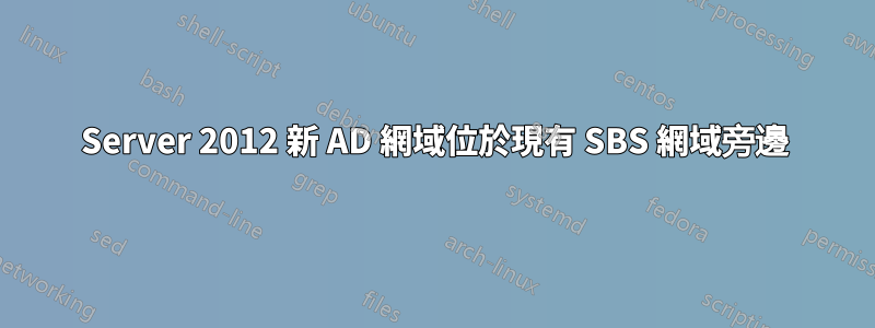 Server 2012 新 AD 網域位於現有 SBS 網域旁邊