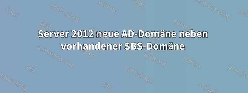 Server 2012 neue AD-Domäne neben vorhandener SBS-Domäne