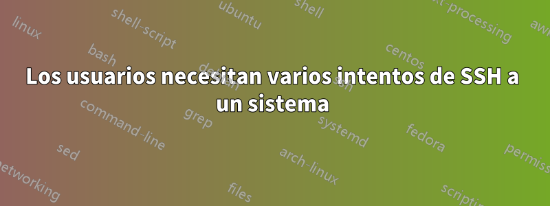 Los usuarios necesitan varios intentos de SSH a un sistema