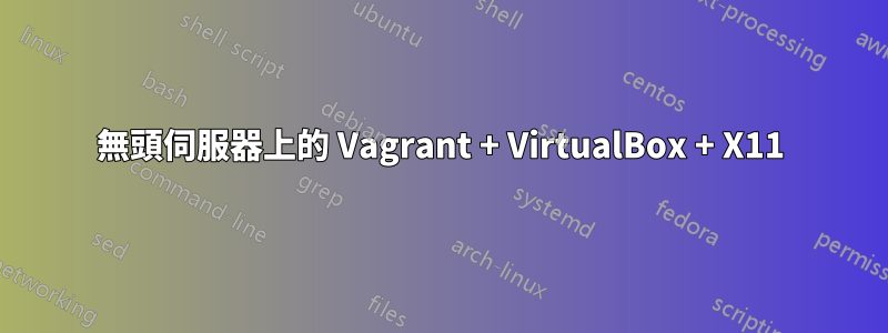 無頭伺服器上的 Vagrant + VirtualBox + X11