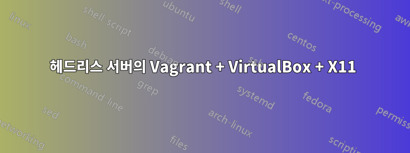 헤드리스 서버의 Vagrant + VirtualBox + X11