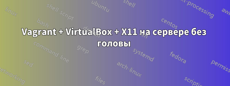 Vagrant + VirtualBox + X11 на сервере без головы