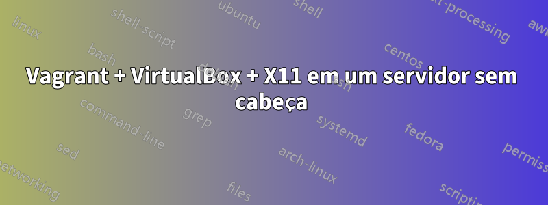 Vagrant + VirtualBox + X11 em um servidor sem cabeça