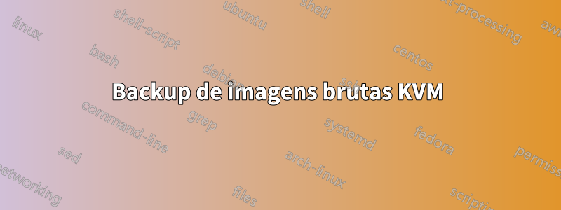 Backup de imagens brutas KVM