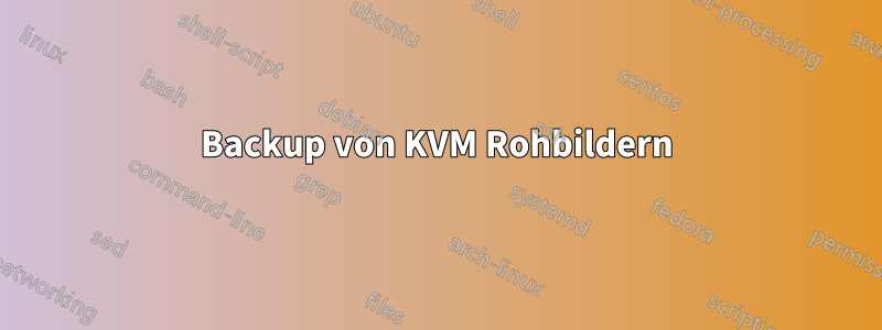 Backup von KVM Rohbildern