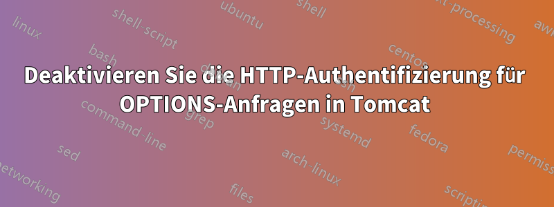 Deaktivieren Sie die HTTP-Authentifizierung für OPTIONS-Anfragen in Tomcat