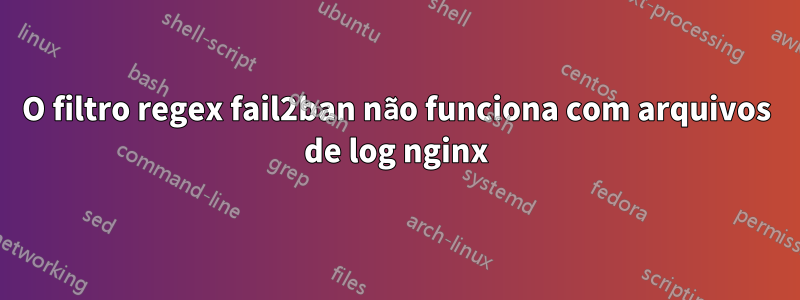 O filtro regex fail2ban não funciona com arquivos de log nginx