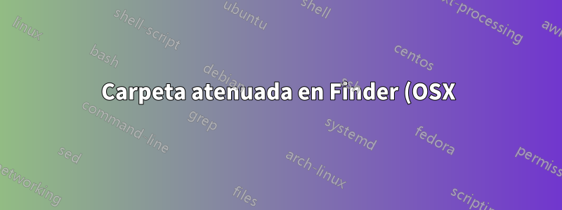 Carpeta atenuada en Finder (OSX) en la red SMB Share