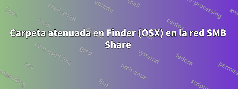 Carpeta atenuada en Finder (OSX) en la red SMB Share