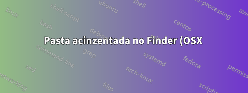 Pasta acinzentada no Finder (OSX) no compartilhamento de rede SMB