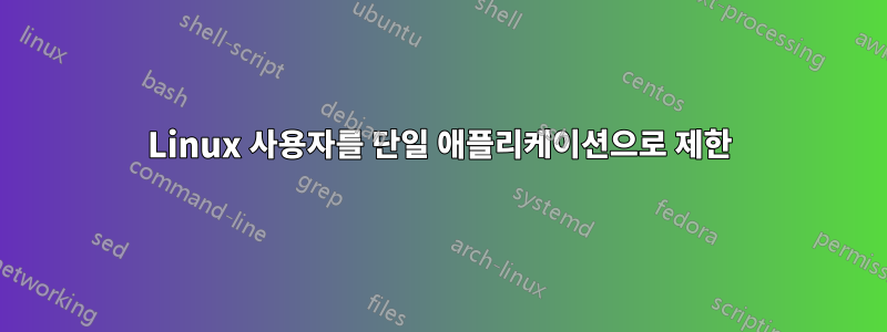 Linux 사용자를 단일 애플리케이션으로 제한