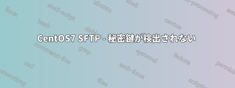 CentOS7 SFTP - 秘密鍵が検出されない