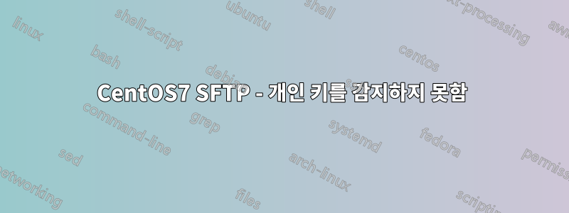 CentOS7 SFTP - 개인 키를 감지하지 못함