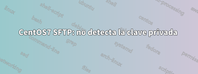 CentOS7 SFTP: no detecta la clave privada