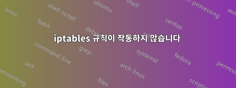 iptables 규칙이 작동하지 않습니다