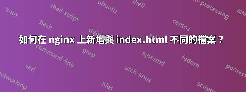 如何在 nginx 上新增與 index.html 不同的檔案？