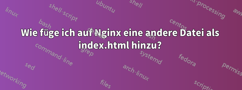 Wie füge ich auf Nginx eine andere Datei als index.html hinzu?