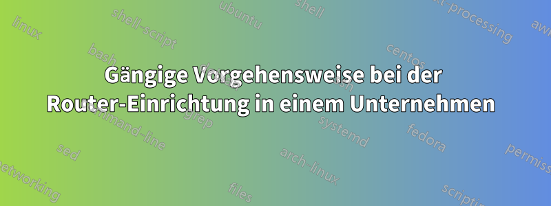 Gängige Vorgehensweise bei der Router-Einrichtung in einem Unternehmen 