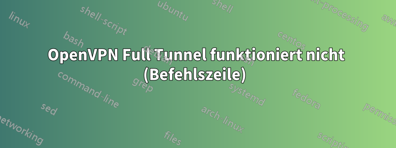 OpenVPN Full Tunnel funktioniert nicht (Befehlszeile) 