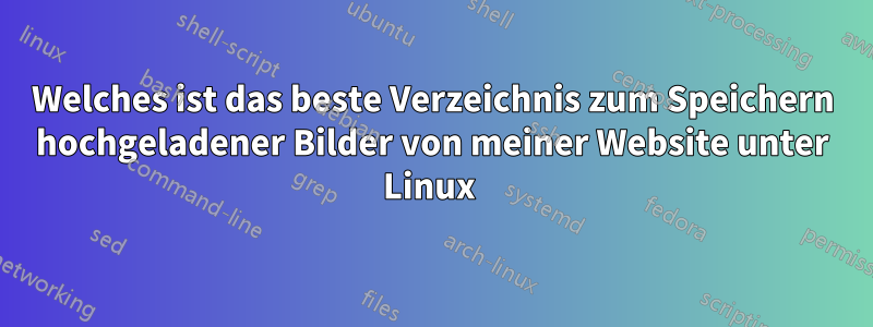 Welches ist das beste Verzeichnis zum Speichern hochgeladener Bilder von meiner Website unter Linux 