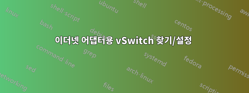 이더넷 어댑터용 vSwitch 찾기/설정