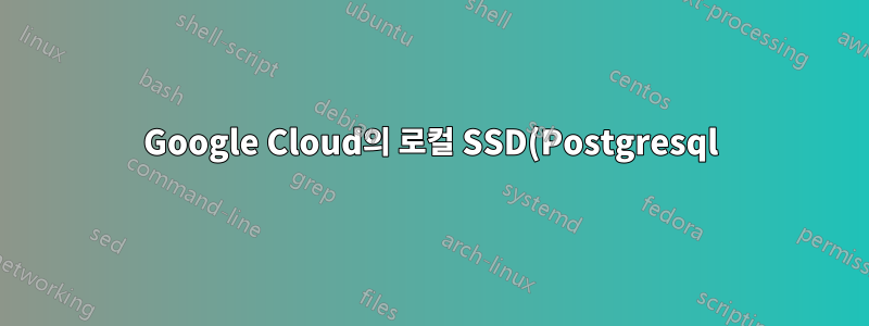 Google Cloud의 로컬 SSD(Postgresql)를 사용한 느린 Fsync