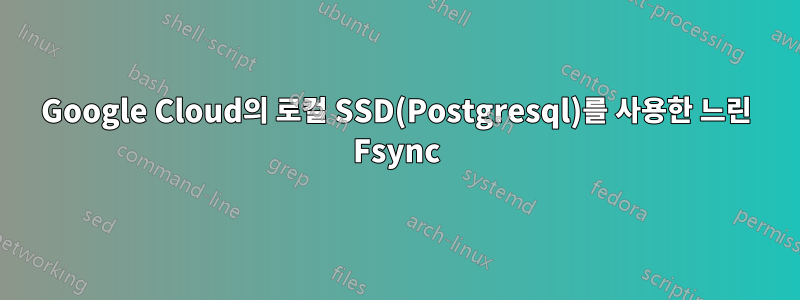 Google Cloud의 로컬 SSD(Postgresql)를 사용한 느린 Fsync