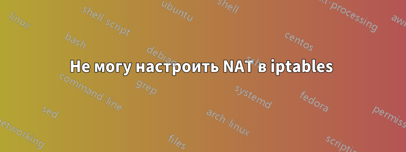 Не могу настроить NAT в iptables