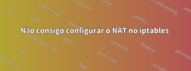 Não consigo configurar o NAT no iptables