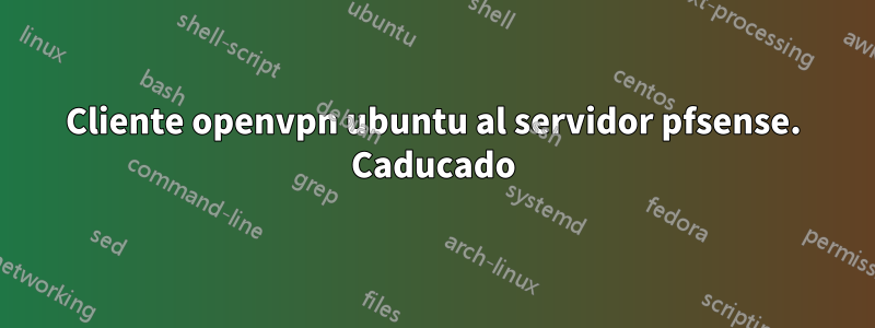 Cliente openvpn ubuntu al servidor pfsense. Caducado